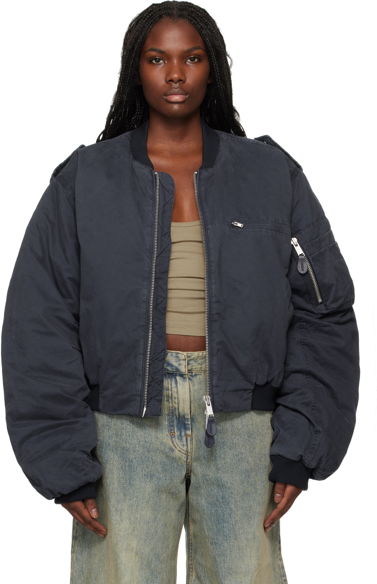 Entire Studios Navy A-4 Bomber Jacket Entire Studios