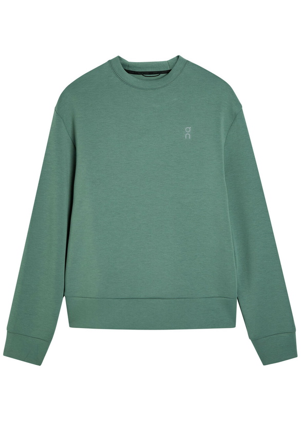 Photo: ON Focus Tech Cotton-blend Sweatshirt Olive