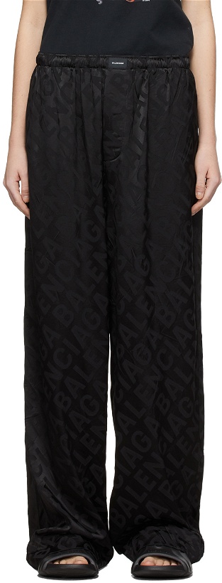 Photo: Balenciaga Black Logo Pyjama Pants