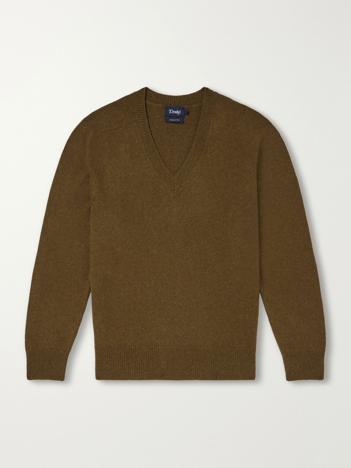 Drake's - Wool and Alpaca-Blend Sweater - Green