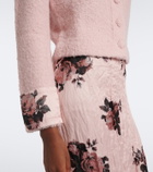 Erdem Floral wool and alpaca bouclé cardigan