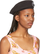 Versace Jeans Couture Black Institutional Logo Beret