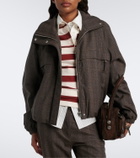 Acne Studios Prince of Wales check wool-blend jacket