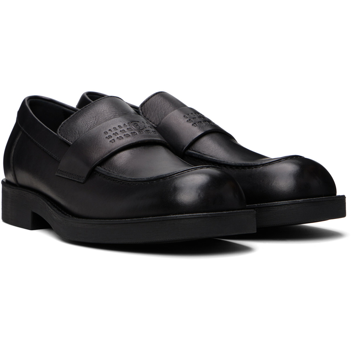 MM6 Maison Margiela Black City Biker Loafers
