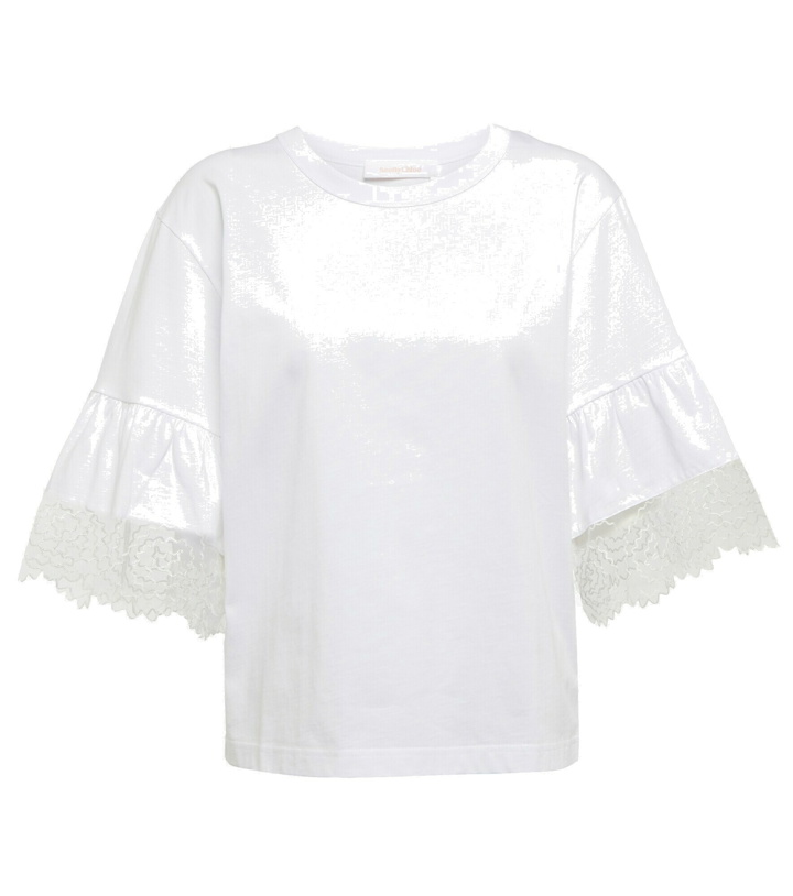 Photo: See By Chloe - Embroidered cotton T-shirt