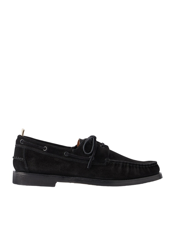 Photo: Officine Creative - Balfron Suede Boat Shoes - Black