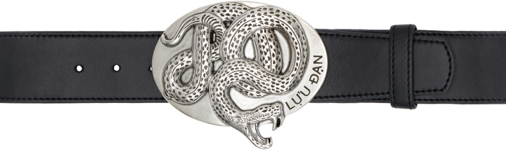 Photo: LU'U DAN Black Twisted Snake Cowboy Belt