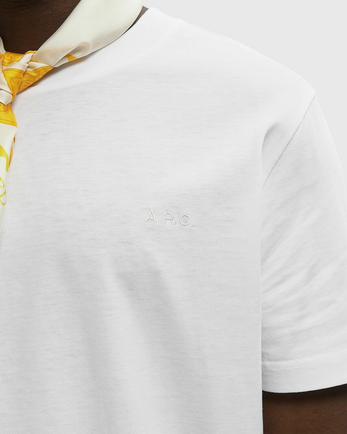A.P.C. JERSEY BIOLOGIQUE White Mens Shortsleefe