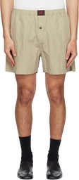 WILLY CHAVARRIA Taupe Willy Woven Boxer Shorts