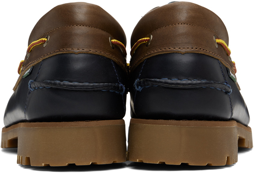 Sebago Navy & Brown Tucson Waxy Boat Shoes