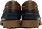 Sebago Navy & Brown Tucson Waxy Boat Shoes