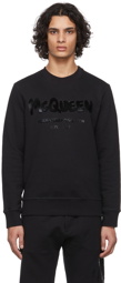 Alexander McQueen Black Graffiti Logo Sweatshirt