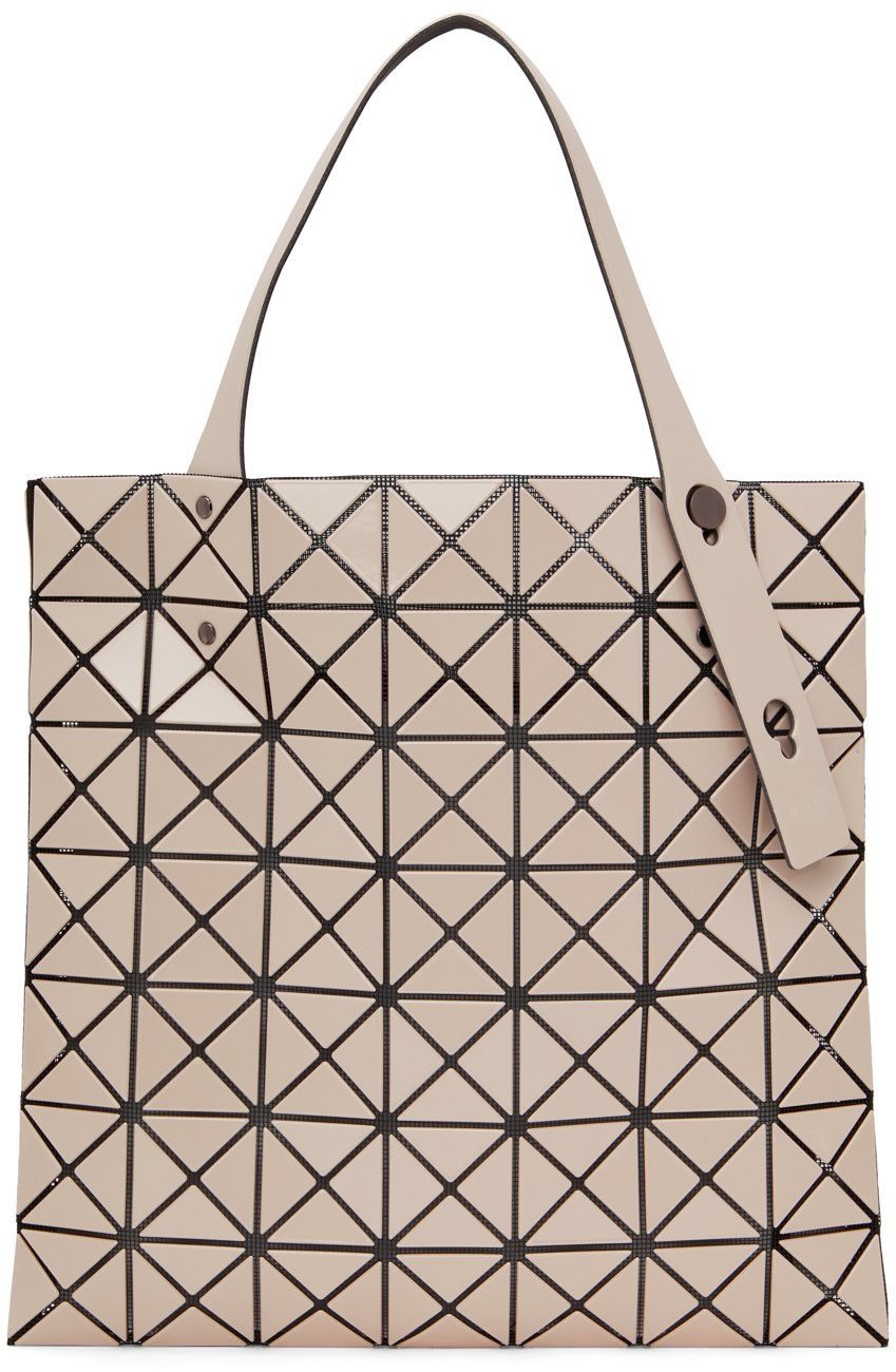 Bao Bao Bag  Issey Miyake Carton Prism Tote Bag Metallic Silver