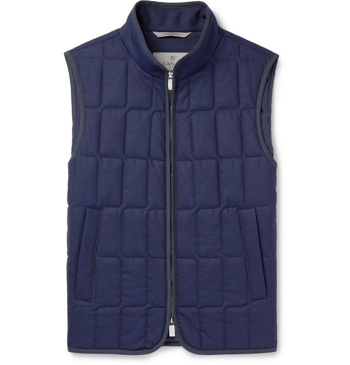 Photo: Canali - Quilted Wool Gilet - Men - Navy