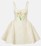 Leo Lin Ariel embellished wool and silk minidress