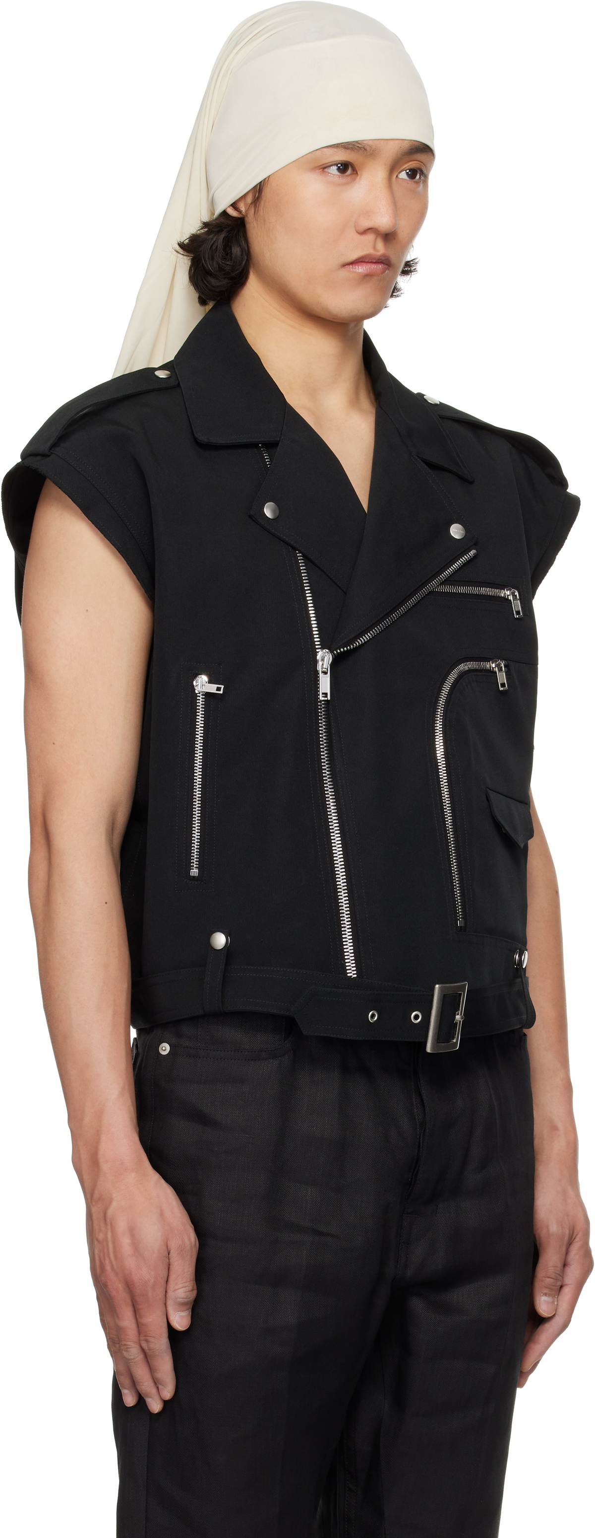 Rick Owens Black Hollywood Cropped Jumbo Bauhaus Stooges