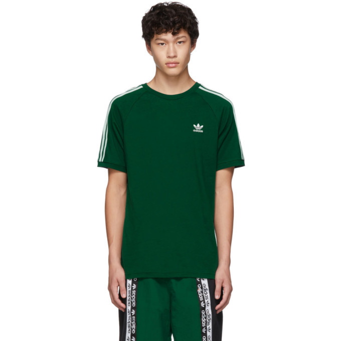 Photo: adidas Originals Green 3-Stripe T-Shirt