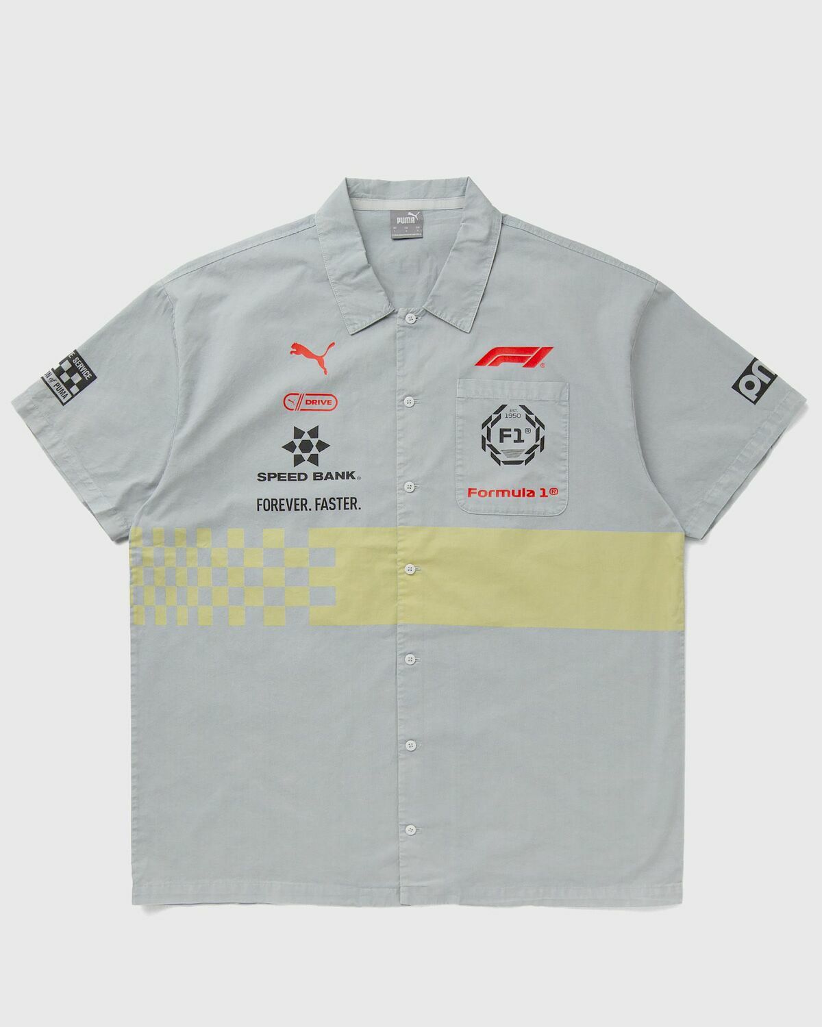 Puma F1 Racing Shirt Grey Mens Shortsleefe