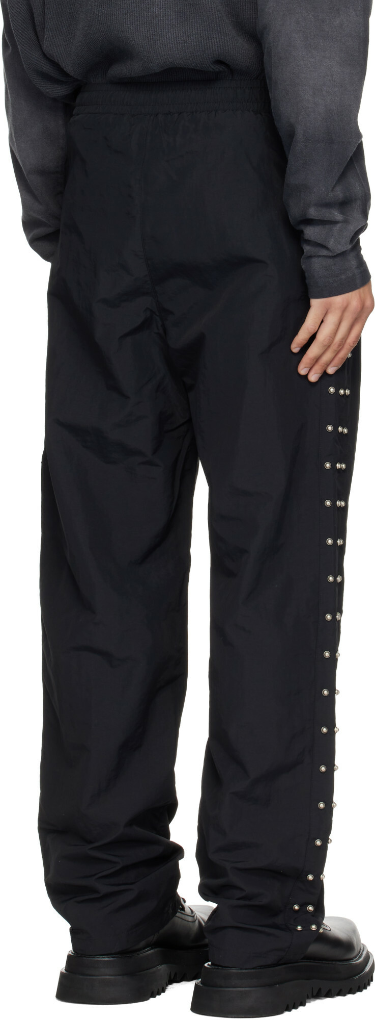 Thug Club Black Triple Line Stud Track Pants