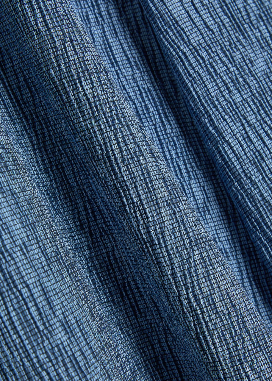 Eileen Fisher Crinkled Wide-leg Woven Trousers Blue