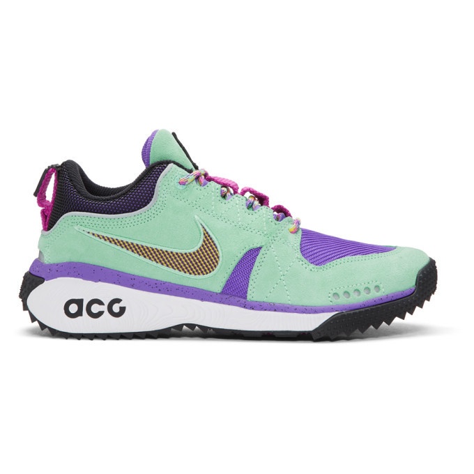 Photo: Nike ACG Green and Purple ACG Dog Mountain Sneakers