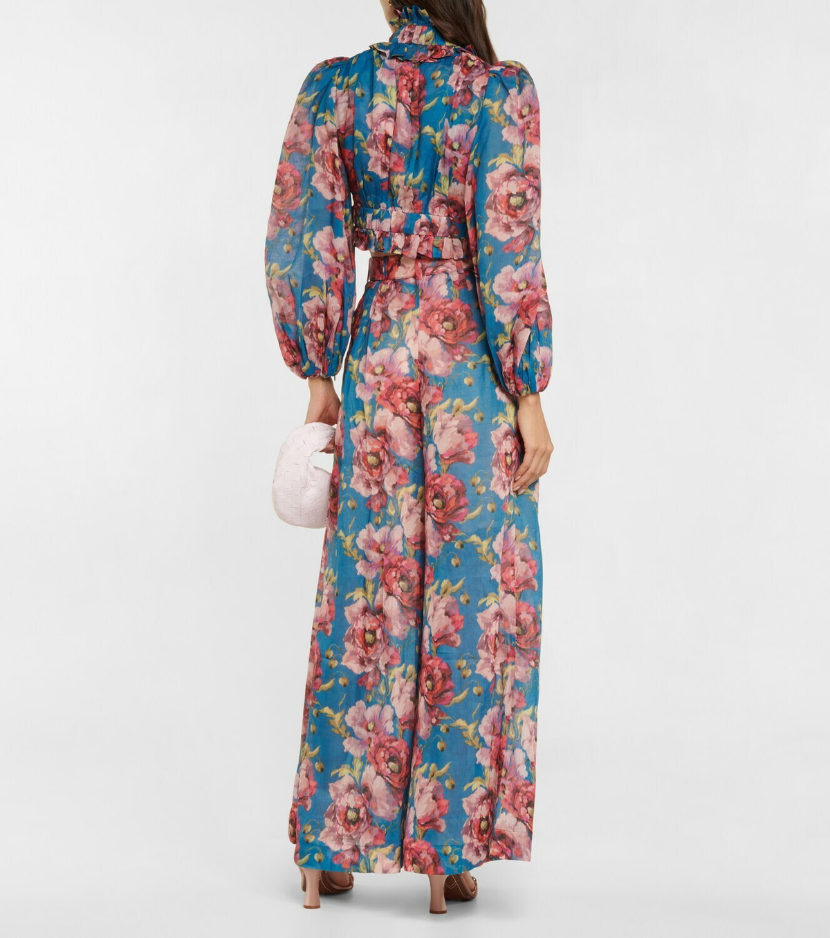 Women Spring Vintage Tie-dye Ramie Wide-leg Pants
