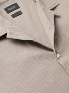 HOWLIN' - Cocktail Camp-Collar Checked Cotton-Blend Ripstop Shirt - Brown