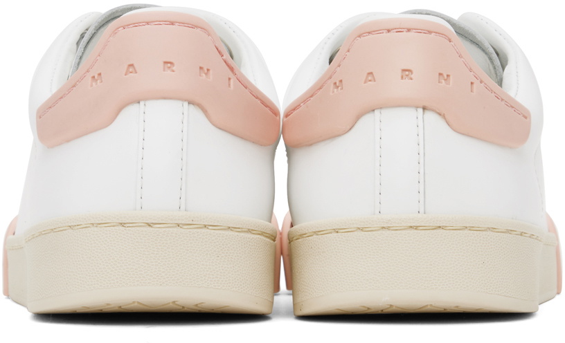 ■MARNI■ DADA BUMPER SNEAKERS WHITE LIGHT PINK SNZU013401P5 Marni White & Pink Dada Bumper Sneakers Marni