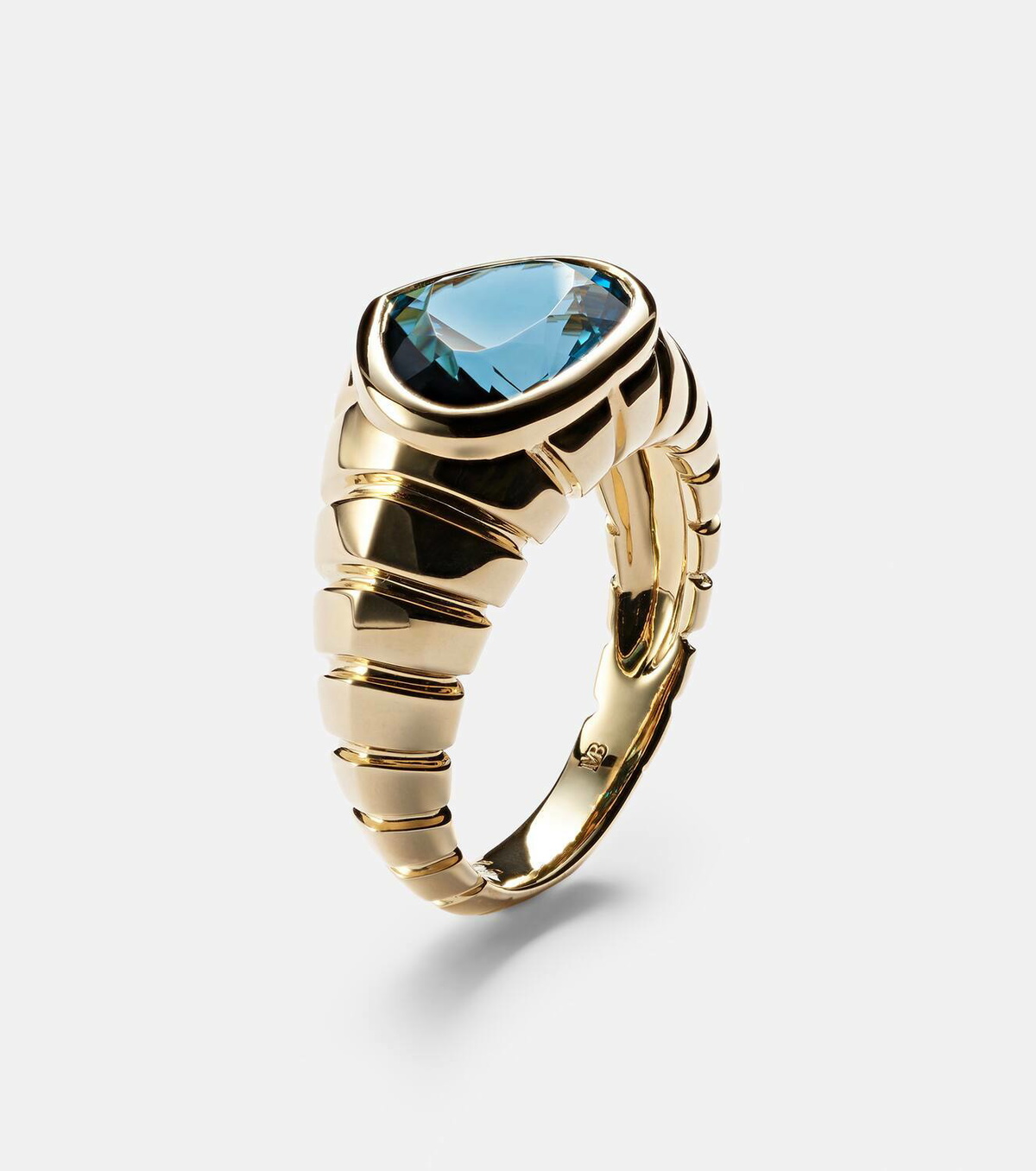 Marina B Timo 18kt gold ring with topaz