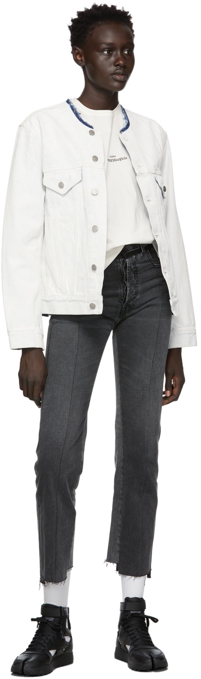 Maison Margiela White Bianchetto Denim Jacket Maison Margiela