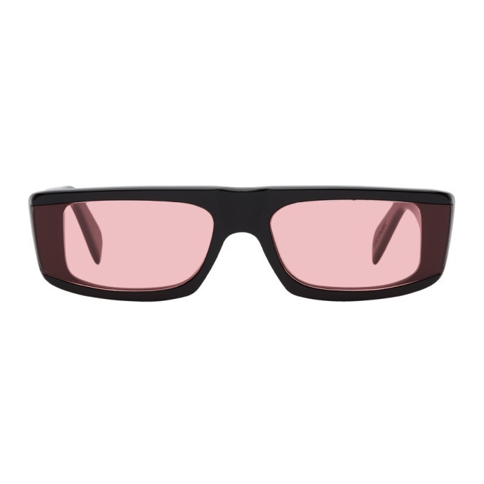 Photo: RETROSUPERFUTURE Black Amaranth Issimo Rectangle Sunglasses