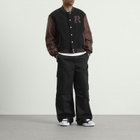 Represent Men's Vintage Varsity Jacket in Jet Black