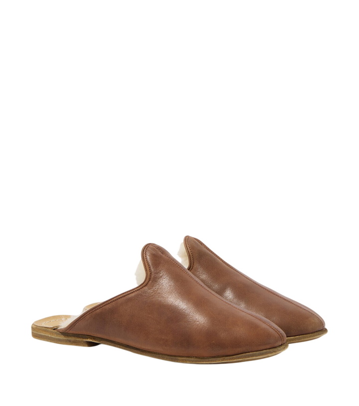 Photo: Sabah Shearling-lined leather mules