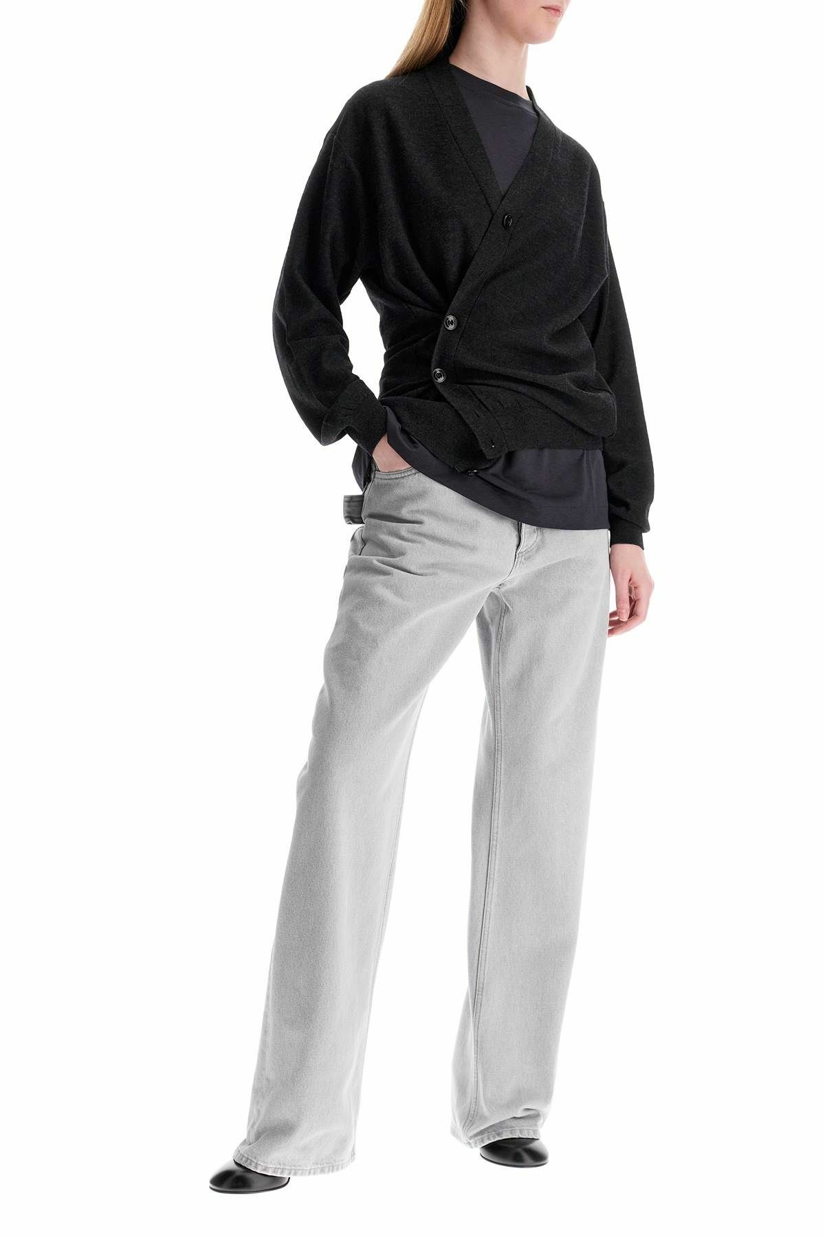 LEMAIRE convertible wool cardigan for all Grey Lemaire