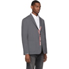 Thom Browne Grey Typewriter Cloth Unconstructed Blazer