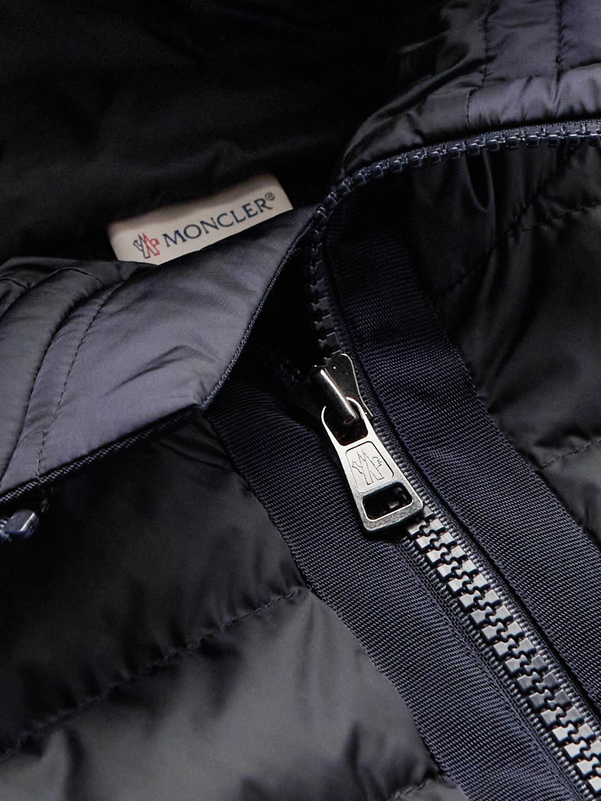 Slim-Fit Panelled Ribbed Wool and Quilted Shell Down Jacket