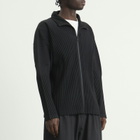 Homme Plissé Issey Miyake Men's Pleat Zip Up Cardigan in Black