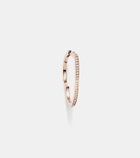 Repossi Antifer Heart Large 18kt rose gold single hoop earring with diamonds