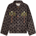 Story mfg. Men's Block Velvet Print SOT Jacket in Dark Arabesque