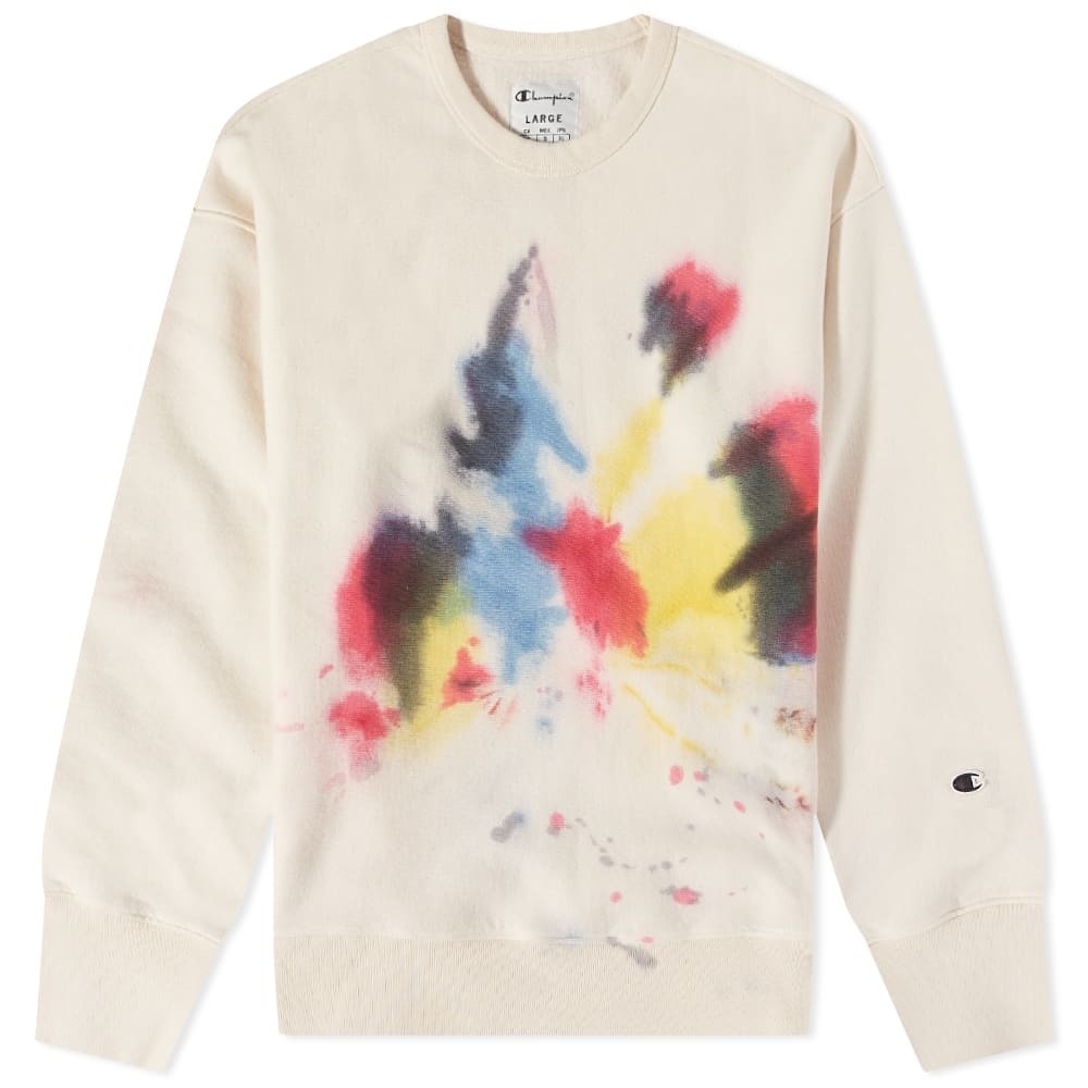 Champion Natural Tie Dyed Crew Neck Sweat Champion Reverse Weave
