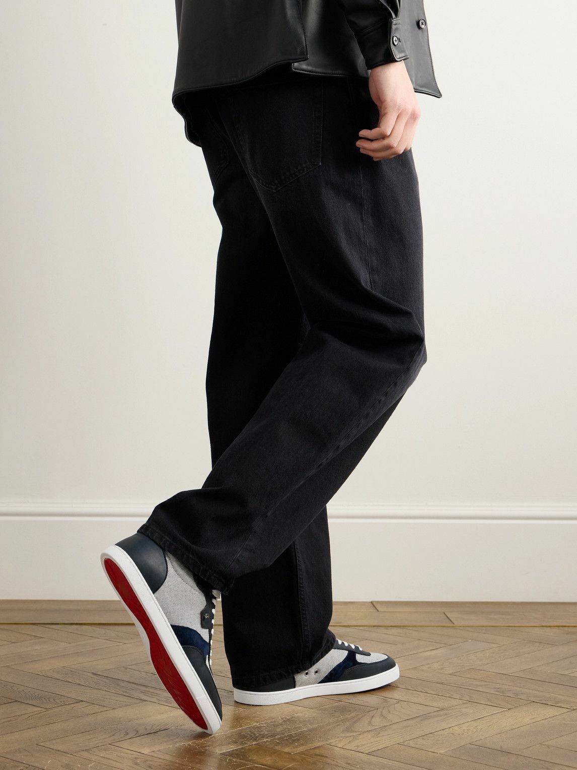 【Christian Louboutin】Tutti Rui スエード スニーカーブラック Christian Louboutin Tutti Rui Suede Sneakers | Harrods US