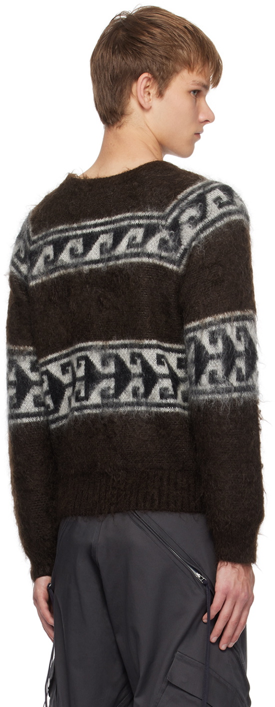 NVRFRGT Brown V-Neck Sweater