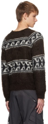 NVRFRGT Brown V-Neck Sweater