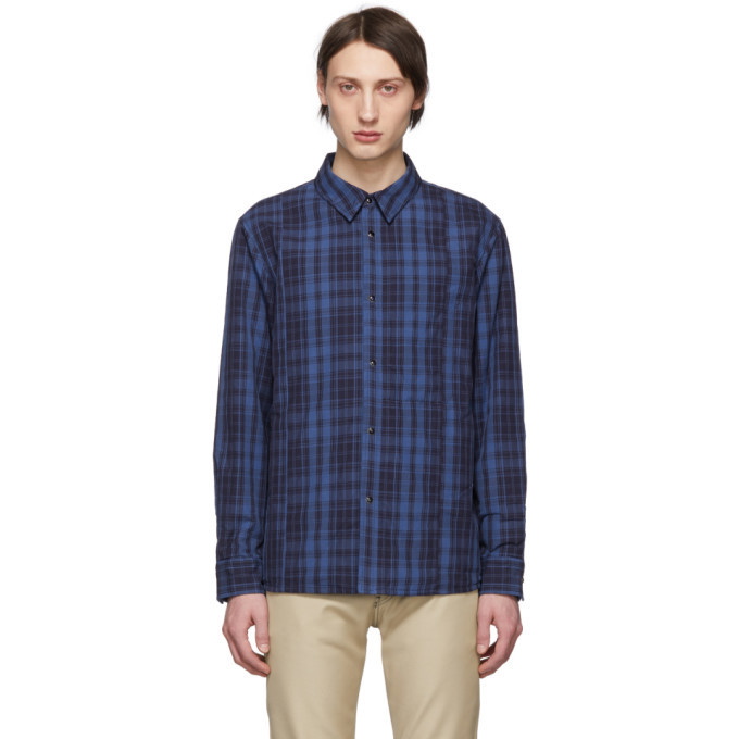 Photo: A.P.C. Blue and Navy Unconventional Over Shirt