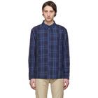 A.P.C. Blue and Navy Unconventional Over Shirt