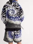 AMIRI - Tie-Dyed Fleece Hoodie - Blue