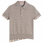 Acne Studios Women's Kalissa Double Archetypes Polo in Light Brown Melange