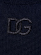 DOLCE & GABBANA - Logo Embroidered Wool Crewneck Sweater