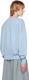 Maison Margiela Blue Dropped Shoulder Sweatshirt