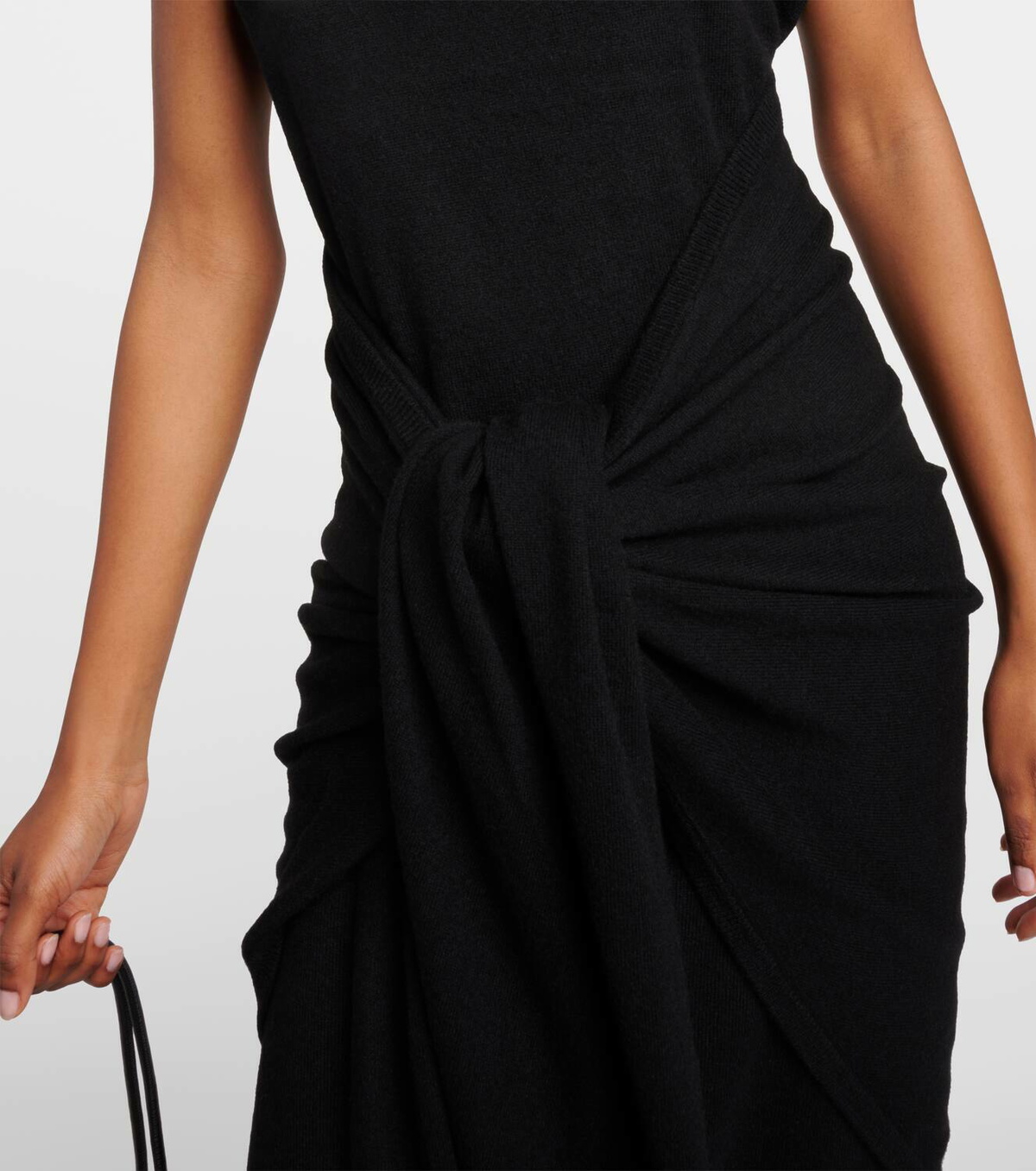 Toteme Scarf-detail cashmere maxi dress